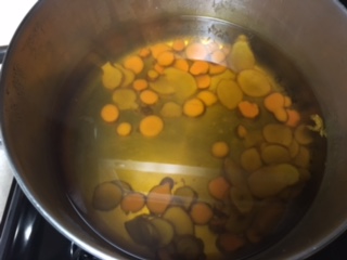 boiled turmeric and ginger